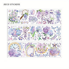 6 Sheets Garden Series Waterproof Floral Sticker