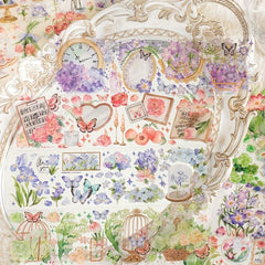 6 Sheets Garden Series Waterproof Floral Sticker