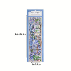 6 Sheets Garden Series Waterproof Floral Sticker
