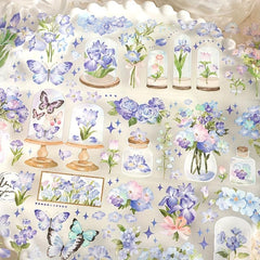 6 Sheets Garden Series Waterproof Floral Sticker