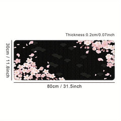 Cherry Blossoms Extended Mouse Pad Thick Non-slip Mat for E-sports