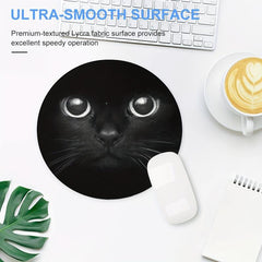 Round Cat Mouse Pad Non Slip Washable Mousepad 20cmx20cm