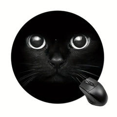 Round Cat Mouse Pad Non Slip Washable Mousepad 20cmx20cm
