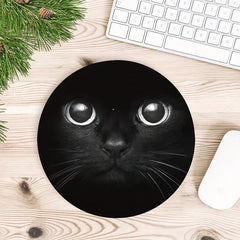Round Cat Mouse Pad Non Slip Washable Mousepad 20cmx20cm