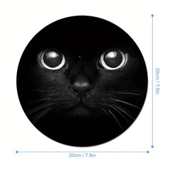 Round Cat Mouse Pad Non Slip Washable Mousepad 20cmx20cm