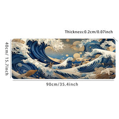 Sea Wave Animated Movie Rubber Non-slip Mousepad