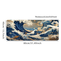 Sea Wave Animated Movie Rubber Non-slip Mousepad
