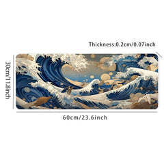 Sea Wave Animated Movie Rubber Non-slip Mousepad