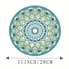 Floral Mouse & Keyboard Pad Non Slip Round