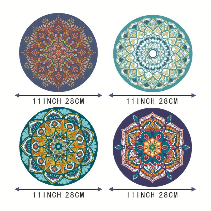 Floral Mouse & Keyboard Pad Non Slip Round