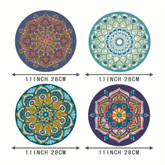 Floral Mouse & Keyboard Pad Non Slip Round