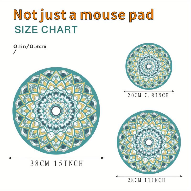 Floral Mouse & Keyboard Pad Non Slip Round