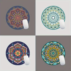 Floral Mouse & Keyboard Pad Non Slip Round