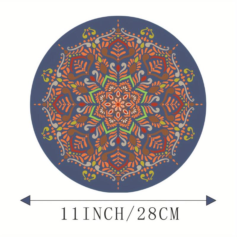 Floral Mouse & Keyboard Pad Non Slip Round