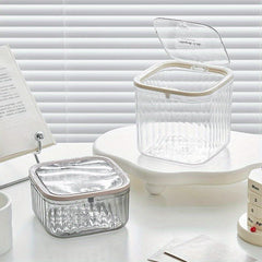 1 Pc Transparent Desktop Storage Box Household Trash Can Kitchen Storage Box Cos