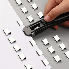 Portable Handheld Paper Clip Stapler Clamp for Office Home School Documents