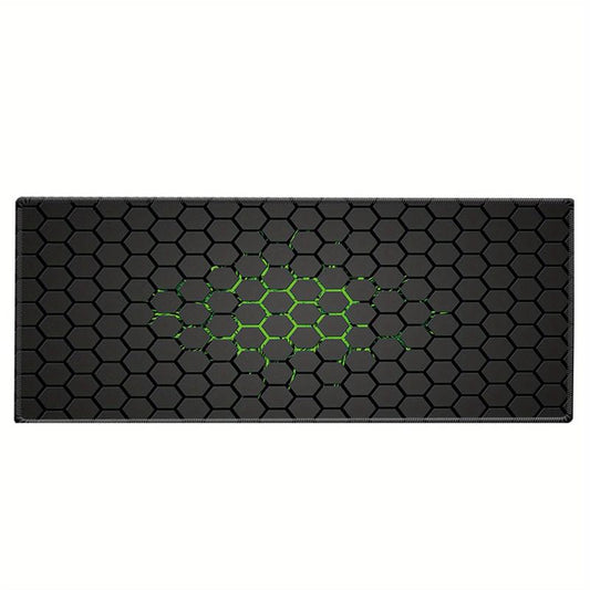 Green Plaid Pattern Gaming Mouse Pad Large Mouse Mat for PC Laptop