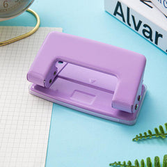 Macaroon Small Double Hole Punch 6mm Manual Punch Office Binding Puncher