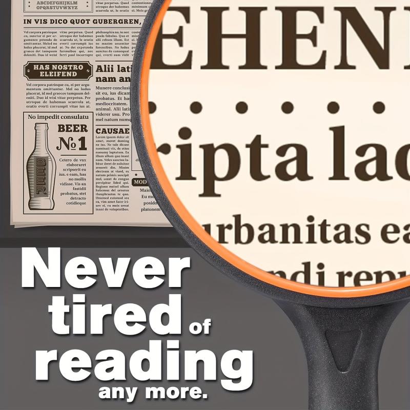 10x Magnifying Glass Handheld Reading Magnifier with Anti Slip Handle