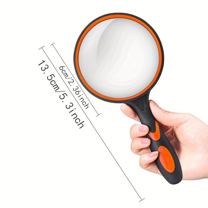 10x Magnifying Glass Handheld Reading Magnifier with Anti Slip Handle