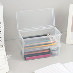 Large Capacity Transparent Pencil Storage Box