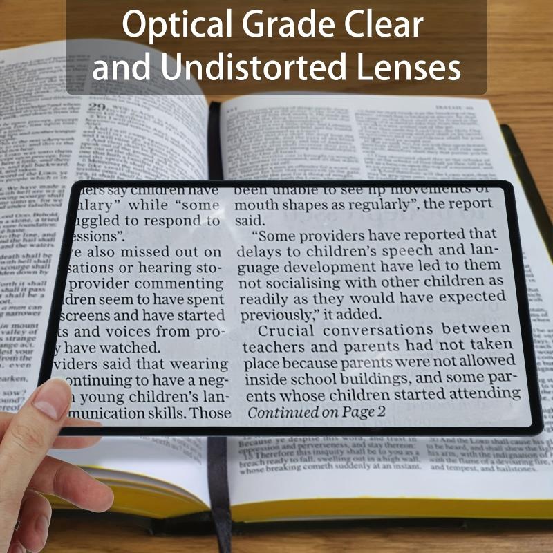 Full Page 17.78x11 Large Sheet Magnifier 3X Magnifying Glass Reading Aid