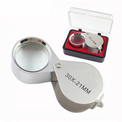 Pocket Size Folding Jewelry Loupe Magnifying Glass 10X 20X 30X Metal