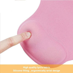 Office Mousepad With Gel Wrist Support Pink