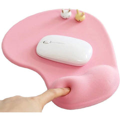 Office Mousepad With Gel Wrist Support Pink