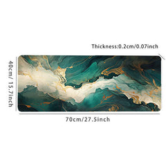 Abstract Green Large Gaming Mousepad HD Keyboard Pad