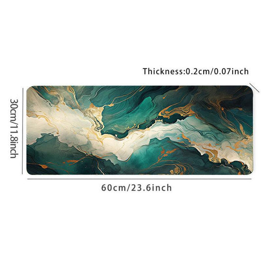 Abstract Green Large Gaming Mousepad HD Keyboard Pad