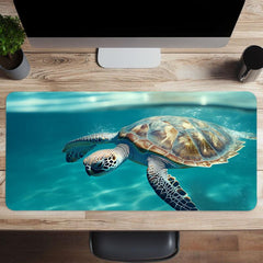 3D Turtle Large Mousepad HD Keyboard Pad Natural Rubber Anti Slip