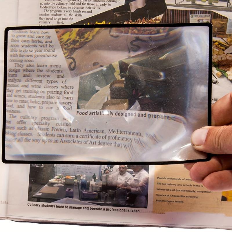 Large Area Ultra thin Magnifying Glass for Elderly & Students