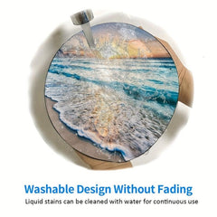 Tropical Beach View Mouse Pad Non-slip Base