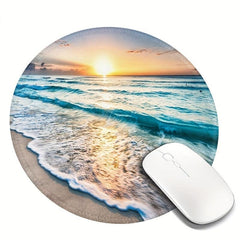 Tropical Beach View Mouse Pad Non-slip Base