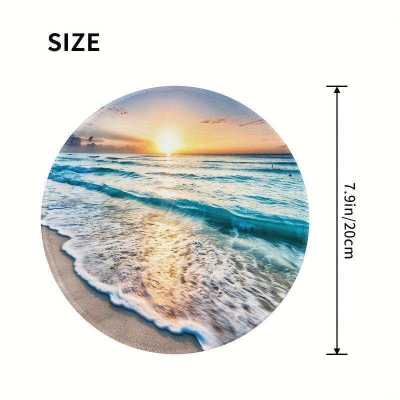 Tropical Beach View Mouse Pad Non-slip Base