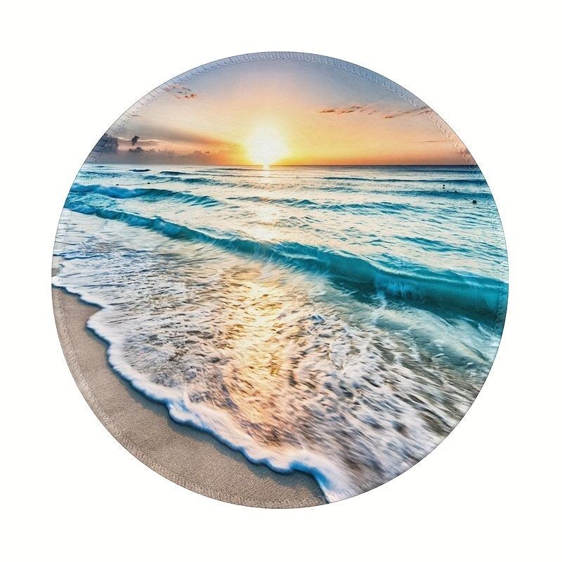 Tropical Beach View Mouse Pad Non-slip Base