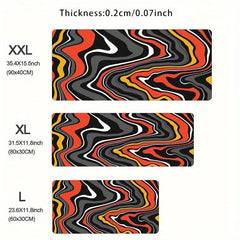Red Yellow Art Layered Liquid Mouse Pad Office Computer