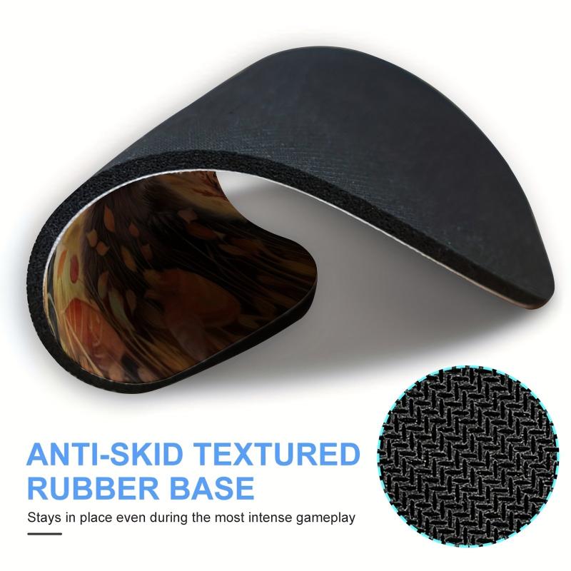 Raccoon Round Mouse Pad Washable Non Slip Rubber Base 20cmx20cm