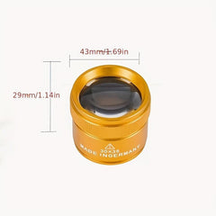 30x36 Cylindrical Jewelry Antique Double Lens Optical Glass 30X Magnifying Glass