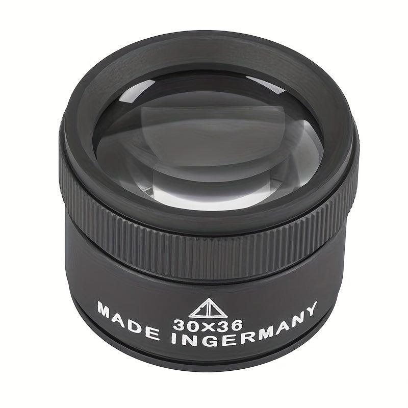 30x36 Cylindrical Jewelry Antique Double Lens Optical Glass 30X Magnifying Glass