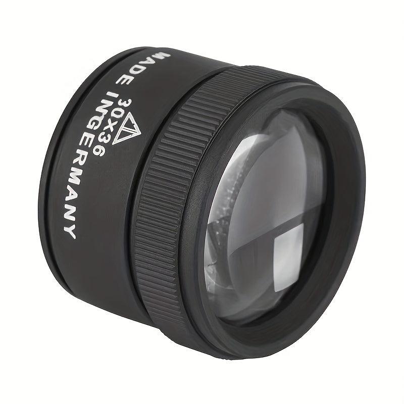 30x36 Cylindrical Jewelry Antique Double Lens Optical Glass 30X Magnifying Glass