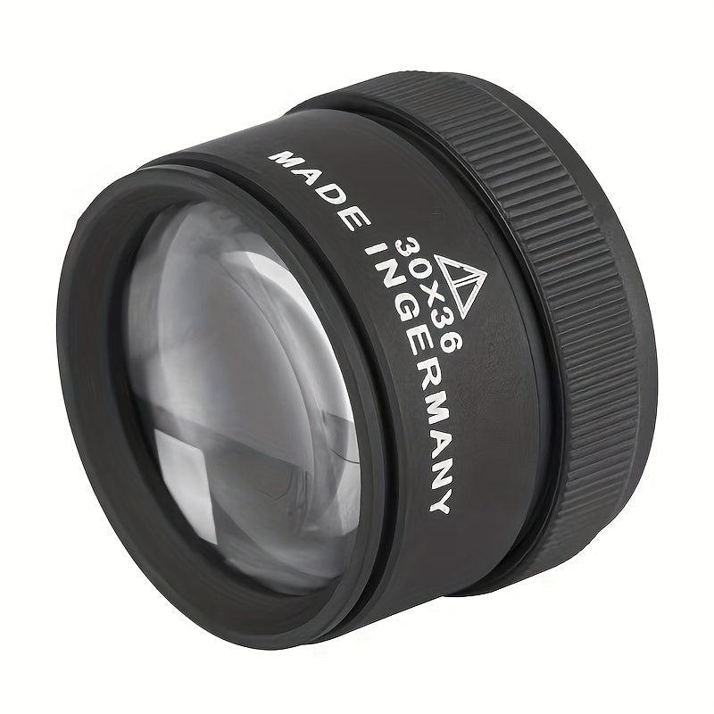 30x36 Cylindrical Jewelry Antique Double Lens Optical Glass 30X Magnifying Glass