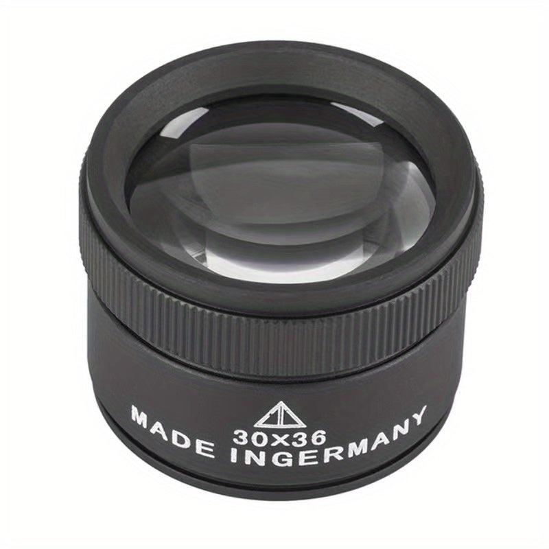 30x36 Cylindrical Jewelry Antique Double Lens Optical Glass 30X Magnifying Glass