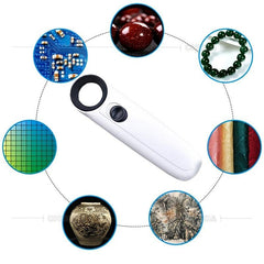 Handheld 40X Magnifying Glass for Identification