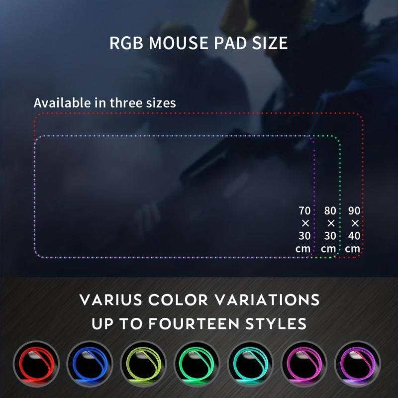 RGB Illuminated Large Mouse Pad for Office & Esports