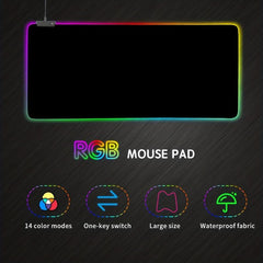 RGB Illuminated Large Mouse Pad for Office & Esports