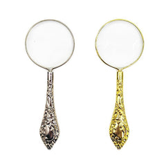 Retro Relief Pattern Magnifying Glass 45mm Handheld Mirror