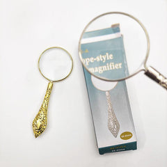 Retro Relief Pattern Magnifying Glass 45mm Handheld Mirror