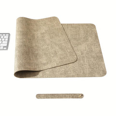 Faux Leather Desk Pad Non-slip Protective Cover Mouse Pad Waterproof Writing Pad